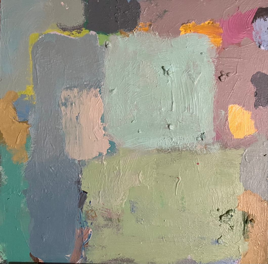 Abstraction in Blue Green and Gold