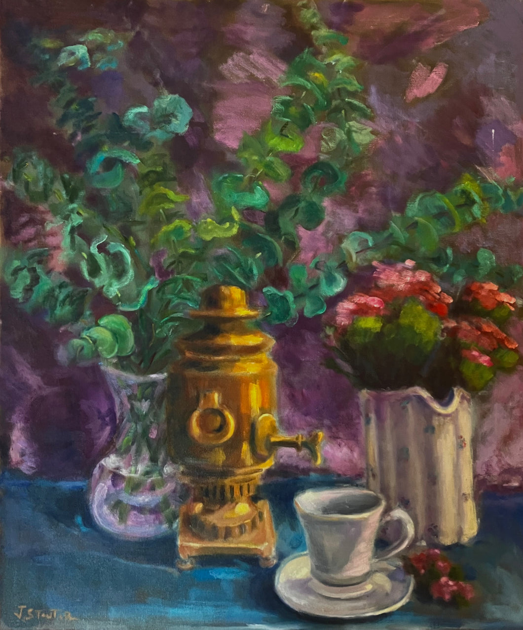 Still Life With Coffee Urn and Eucalyptus