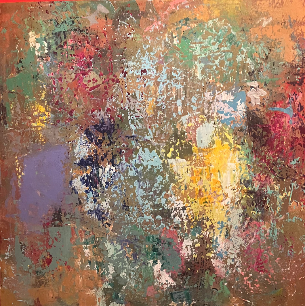 Abstract with Violet and Yellow